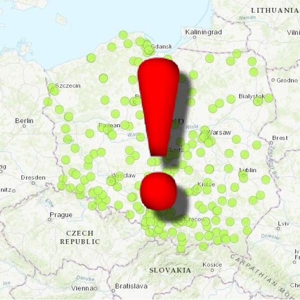 More about: Komunikat o przerwie w dostępie do bieżących wyników tlenku węgla i ozonu na stacji w Lęborku