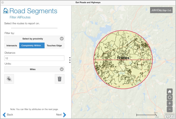 Selection by proximity