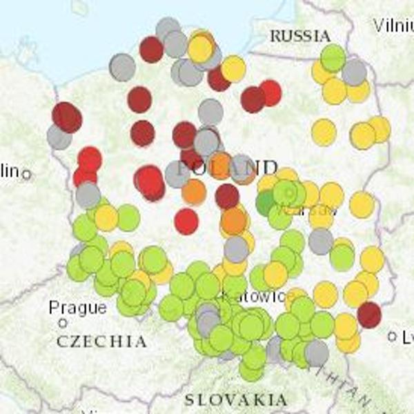 More about: Komunikat GIOŚ z dnia 23.04.2019 r. w sprawie aktualnej i prognozowanej jakości powietrza w Polsce