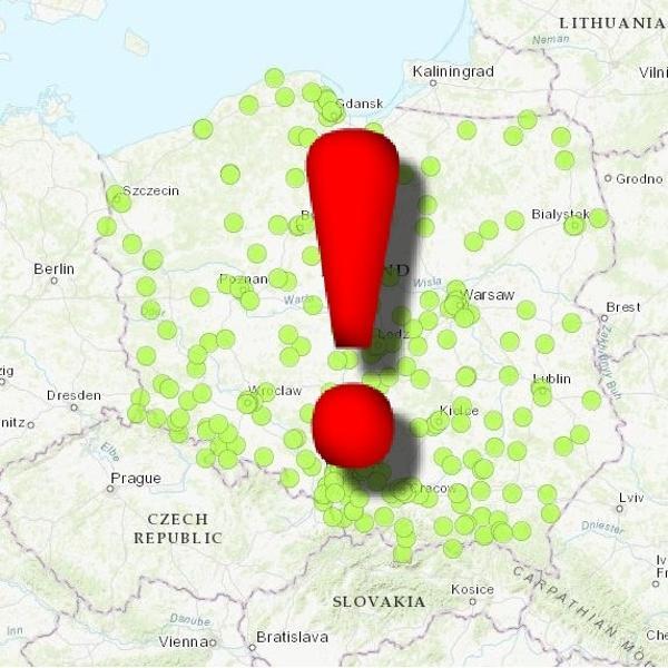 Więcej o: Brak danych pomiarowych ze stacji monitoringu jakości powietrza przy ul. Wokalnej w Warszawie 