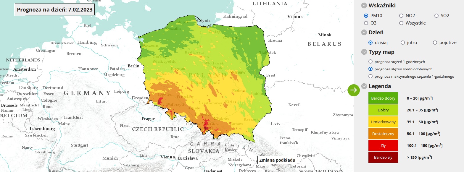 mapa prognoz
