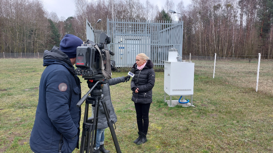 Spotkanie z przedstawicielami mediów na stacji pomiarowej Kampinos